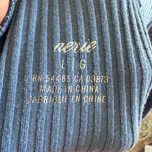 Aerie Kick-it Ribbed Knit Super Flare Bell Bottoms Pants Size L - Picture 4 of 8